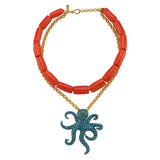 OCTOPUSSY CORAL NECKLACE