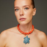 TARTARUGA CORAL NECKLACE