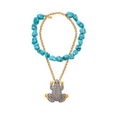 MEGA FROG TURQUOISE NECKLACE