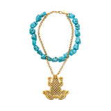 MEGA FROG TURQUOISE NECKLACE