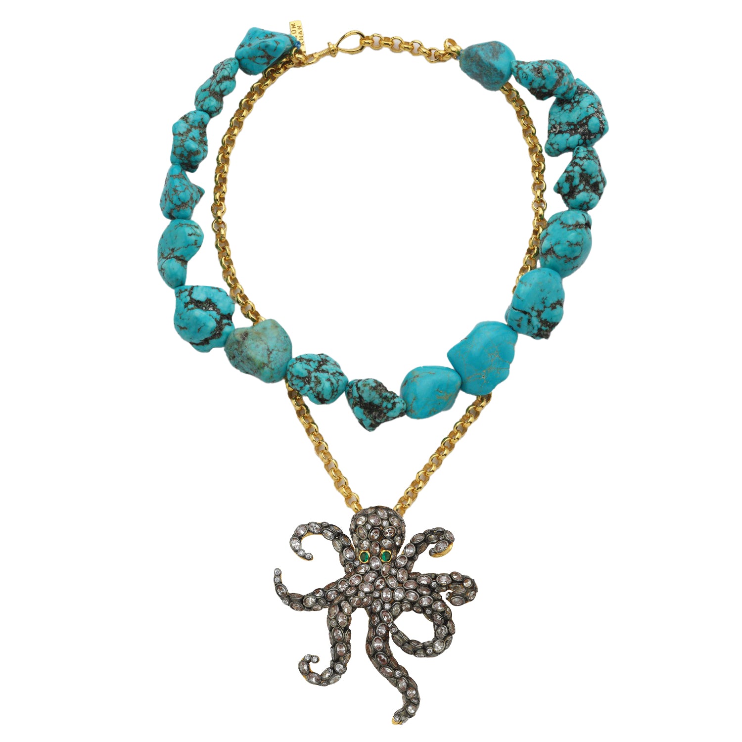 OCTOPUSSY TURQUOISE NECKLACE