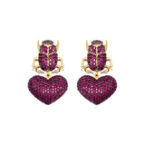 MINI SCARAB MON AMOUR EARRINGS