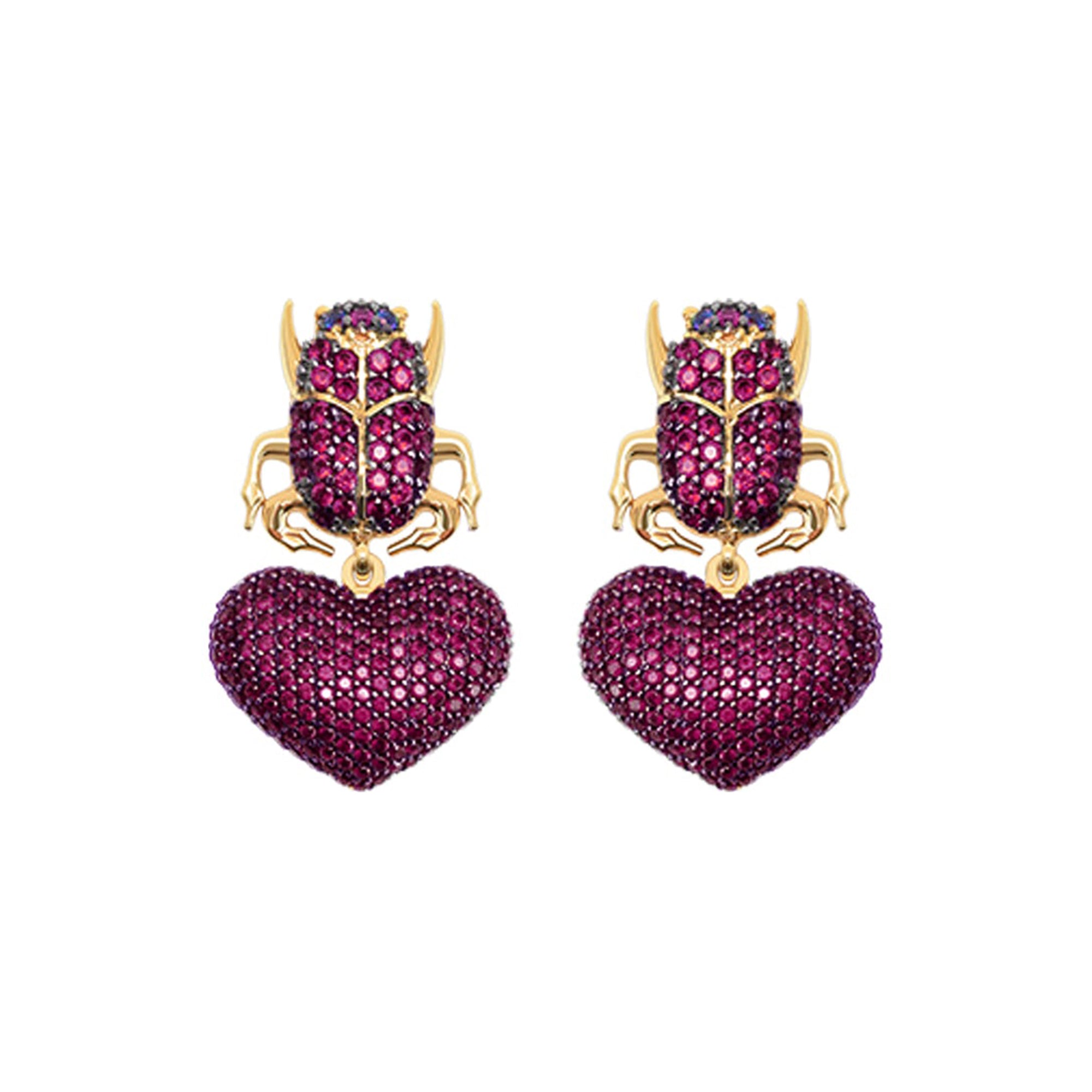 MINI SCARAB MON AMOUR EARRINGS