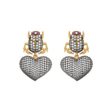 MINI SCARAB MON AMOUR EARRINGS